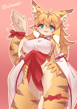 Rating: q
ID: 5750707
Date: 2025-08-02 05:09:03 -0400
Status: active
Score: 70
absurd_res anthro asian_clothing blonde_hair breasts butt clothed clothing cygames east_asian_clothing felid female green_eyes hair hand_on_hip happy hi_res high_cut_miko_outfit humanoid japanese_clothing lalamedli magic_user mammal mia_(world_flipper) miko_outfit nipple_outline nipples pantherine shrine_maiden side_boob smile solo tiger witch world_flipper yellow_body post #5750707