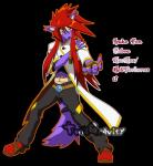 fur hair hellceberus long_hair male neonex outline purple_body purple_fur red_hair simple_background solo text transparent_background thadygrant bandai_namco tales_of_(series) tales_of_the_abyss luke_fon_fabre alpha_channel english_text hi_res