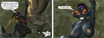 anthro arachnid arthropod breasts bugsblasters comic digital_media_(artwork) duo english_text female lorddarke nipples spider text