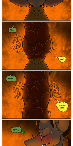 anal anal_vore anthro bodily_fluids dialogue duo eyewear female glasses male male/female prehensile_prolapse size_difference size_play sweat text vore james_howard patreon subscribestar aamon_2_(james_howard) aamonsmom_(james_howard) bat demon mammal absurd_res comic english_text hi_res url