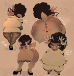 anthro antlers anus bent_over big_breasts big_butt black_hair blush body_blush bracelet breasts butt clothed clothed_female clothing curvy_figure ear_piercing female footwear footwear_only freckled_breasts freckled_face freckles genitals glistening glistening_breasts glistening_butt gold_(metal) gold_bracelet gold_jewelry hair high_heels high_heels_only horn huge_breasts huge_butt humanoid_genitalia humanoid_pussy innie_pussy jewelry leggings legwear long_sleeves mostly_nude nude nude_female pantyhose piercing plantigrade platform_footwear platform_heels plump_labia purse pussy pussy_blush shoes short_stack short_tail simple_background solo spread_butt spreading sweater tail thick_thighs thigh_gap topwear turtleneck voluptuous walking wide_hips berrypunchz deer mammal absurd_res colored digital_drawing_(artwork) digital_media_(artwork) hi_res