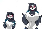 aged_up anthro big_breasts blush breasts choker cleavage clothed clothing female growth jewelry necklace small_waist solo wide_hips pace-maker helluva_boss octavia_(helluva_boss)
