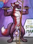 3:4 animal_genitalia animal_penis anthro ball_stretching balloon balls biped canid canine canine_genitalia canine_penis cock_and_ball_torture countershade_face countershade_fur countershade_torso countershading dipstick_tail english_text erection eyebrows fingers fur gender_symbol genital_torture genitals hi_res imminent_castration inflatable inner_ear_fluff knot lenexwants male male_symbol mammal markings penis small_penis solo stuermi symbol tail tail_markings text tuft