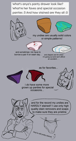 :< answer anthro ask_blog breasts clean_diaper cleavage clothed clothes_line clothing collared_shirt crossed_arms dialogue diaper dress_shirt eyewear fangs female folded_diaper garter_straps glasses hello_kitty_panties lipstick makeup office_clothing office_lady shirt solo stained_underwear talking_to_viewer teeth text topwear underwear wearing_glasses wetness_indicator ashtrayguts sanrio anya_(ashtrayguts) domestic_cat felid feline felis mammal 2023 digital_drawing_(artwork) digital_media_(artwork) english_text hi_res