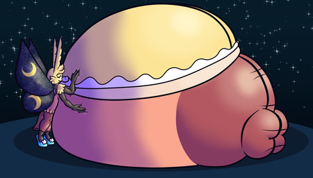 antennae_(anatomy) anthro areola big_areola big_breasts big_nipples breasts clothing eyes_closed female footwear fur huge_areola huge_breasts huge_nipples hyper hyper_breasts insect_wings multi_arm multi_limb night nightgown nipples proboscis_(anatomy) puffy_areola puffy_nipples shoes slippers solo tan_body tan_fur translucent translucent_clothing wings sprucy arthropod insect lepidopteran moth hi_res