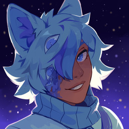 ambiguous_gender blue_clothing blue_ears blue_eyes blue_hair blue_inner_ear_fluff blue_scarf blue_topwear clothed clothing glistening glistening_eyes hair inner_ear_fluff looking_at_viewer multi_eye scarf solo topwear tuft corzh77 animal_humanoid humanoid 1:1 absurd_res bust_portrait hi_res icon portrait