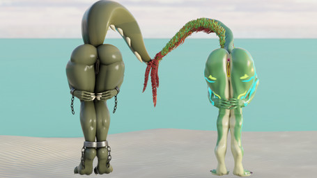 anthro anus beach duo feathers female genitals green_body heart_symbol muscular muscular_female nude vulva zibelpanther da.nilkaz_(modeler) american_mythology aztec_mythology mesoamerican_mythology mythology scp_foundation quetzalcoatl scp-682 deity reptile scalie snake 16:9 3d_(artwork) digital_media_(artwork) hi_res widescreen