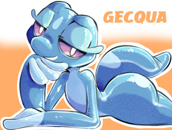 ambiguous_gender anthro bedroom_eyes big_butt biped blue_body bubble_butt butt grin hand_on_chin huge_butt narrow_shoulders narrowed_eyes pupils purple_eyes seductive slit_pupils small_waist smile solo tail thick_tail thick_thighs noirchaton4 nintendo pokemon pokemon_winds_and_waves gecqua generation_10_pokemon pokemon_(species) 2026