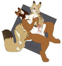 anthro antlers balls blush bodily_fluids breastfeeding breasts cradle_position cradling duo erection female foreskin genital_fluids genitals handjob horn humanoid_genitalia humanoid_penis lactating male male/female nipples nude nursing_handjob open_mouth penile penis precum sex redpixie tundra_lunamos felid feline jackalope lagomorph leporid mammal rabbit hi_res