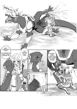 animal_genitalia animal_penis anthro anthro_on_feral anthro_penetrated bestiality big_penis biped bodily_fluids breasts cum cum_on_face cumshot dialogue ejaculation equine_genitalia equine_penis exposed_breasts eyes_closed female female_anthro female_on_feral feral feral_penetrating feral_penetrating_anthro genital_fluids genitals hand_on_penis huge_penis larger_feral larger_male looking_pleasured male male/female male_feral male_on_anthro mount mount/rider_relations open_mouth orgasm_face penetration penis penis_in_mouth quadruped saddle servicing_from_below sex size_difference smaller_anthro smaller_female smaller_penetrated stretching text tongue tongue_out shebeast mythology jahrii_(shebeast) levish_(levish45) dragon mythological_creature mythological_scalie scalie 2026 absurd_res comic digital_media_(artwork) english_text hi_res