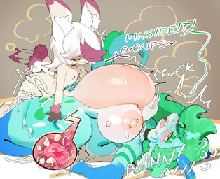age_difference aged_up anthro blush bodily_fluids breasts cum cum_in_vagina cum_inflation cum_inside dragon_horn duo female genital_fluids genitals green_hair hair heart_symbol horn inflation larger_female male male/female nipples nude older_female open_mouth ovum ovum_with_heart penis size_difference smug sperm_cell sweat teeth text unwanted_cum_inside vaginal vulva young younger_male wamudraws mythology dragon mythological_creature mythological_scalie scalie 2025 english_text