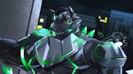 anthro armor city city_background male muscular muscular_anthro muscular_male pecs solo supervillain p2yong lifewonders live_a_hero monomasa canid canine mammal monster hi_res