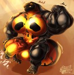 abs anthro balls biceps big_muscles big_penis black_body genitals huge_muscles hyper hyper_muscles male muscular muscular_anthro muscular_male orange_body pecs penis solo vein veiny_penis insanysage teenage_mutant_ninja_turtles teenage_mutant_ninja_turtles_(2012) newtralizer amphibian newt salamander salamandrian hi_res