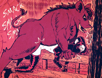 anal anal_penetration anthro anthro_penetrating anthro_penetrating_humanoid boots clothing dominant dominant_male duo eye_roll femboy footwear half-closed_eyes high_heeled_boots high_heels humanoid_on_anthro humanoid_penetrated humanoid_pointy_ears larger_male legwear looking_pleasured male male/male male_penetrated male_penetrating male_penetrating_male mask narrowed_eyes onomatopoeia open_mouth open_smile penetration penile penile_penetration penis_in_ass pointy_ears sex shoes size_difference slightly_chubby slightly_chubby_anthro slightly_chubby_male smaller_male smaller_penetrated smile sound_effects tail tail_tuft text thigh_boots thigh_highs tuft tusks taylor_titmouse chique_(taylor_titmouse) elf humanoid mammal suid suine sus_(pig) wild_boar english_text andromorph_(lore) nonbinary_(lore)