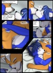 anthro anthro_on_anthro bed bedding blue_body blue_eyes blue_fur blue_hair blush bodily_fluids breasts canid canine canon_couple comic dialogue duo ellipsis english_text erection eyes_closed female female_penetrated fox fox_mccloud from_front_position fur furniture genital_fluids genitals green_eyes hair hi_res indoor_nudity indoor_sex inside intimate intraspecies kissing krystal_(star_fox) leg_wrap lying male male/female male_penetrating male_penetrating_female mammal missionary_position moltsi multicolored_body multicolored_fur nintendo nipples nude on_back on_bed orange_body orange_fur penetration penile penile_penetration penis penis_in_pussy pussy sex spread_legs spreading star_fox table_lotus_position teal_eyes text two_tone_body two_tone_fur vaginal vaginal_fluids vaginal_penetration white_body white_fur