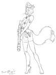 anthro biped boots clothing cross female footwear gun hat headgear headwear high_heeled_boots high_heels holster inks iron_cross legwear machine_gun mg34 nazi officers'_hat panties ranged_weapon schirmutze shoes solo tail thigh_boots thigh_highs totenkopf underwear weapon scott_ruggels canid canine fox mammal hi_res