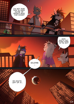 anthro breasts building city cityscape clothing curiosity dialogue ear_tuft ears_up eyewear female glasses group hair light_reflection looking_up male moon multicolored_hair navel orange_eyes outside purple_eyes question railing tail text tuft wearing_glasses rednroge canid canine canis fox mammal comic english_text hi_res mother_(lore) mother_and_child_(lore) mother_and_son_(lore) parent_(lore) parent_and_child_(lore) parent_and_son_(lore) son_(lore)