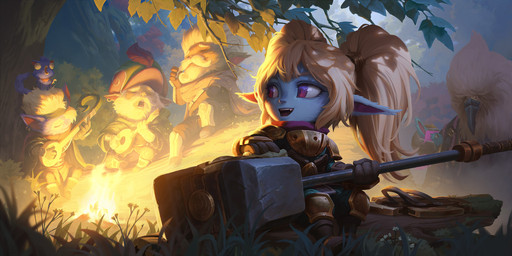 anthro armor beak beard blue_body blue_fur campfire eyes_closed facial_hair female feral fur grass group hair hammer holding_hammer holding_lute holding_object holding_tool leaf night open_mouth outside pigtails plant playing_music scarf shield sitting size_difference smile tools tree white_body white_hair dao_trong_le league_of_legends legends_of_runeterra riot_games tencent poppy_(lol) avian bird human humanoid mammal yordle 2021 2:1 digital_media_(artwork) hi_res official_art