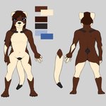 anthro blue_eyes color_swatch cybernetics female machine solo ivory-raven sable_(ivory-raven) cyborg mammal mustelid otter 1:1 hi_res model_sheet