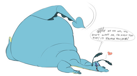 anthro big_butt butt dialogue female half-closed_eyes heart_symbol huge_butt lying narrowed_eyes on_front open_mouth simple_background solo speech_bubble text tongue white_background unknown_artist mythology dragon mythological_creature mythological_scalie scalie character_request english_text