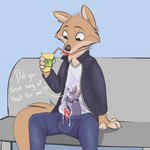 1:1 after_fellatio after_oral after_sex animal_genitalia animal_penis anthro anthro_on_anthro asking asking_another bat bench blue_background bodily_fluids bodyjob bottomwear canid canine canine_genitalia canine_penis canis cheek_tuft clothed clothing comic cum cum_covered cum_on_face deke_(ittybittykittytittys) dialogue digital_media_(artwork) duo embrace embracing_another embracing_penis english_text erection facial_tuft genital_fluids genitals head_tuft hi_res hug inside_clothing jacket juantriforce male mammal messy neck_tuft pants penis question question_mark ragey red_wolf sex shirt simple_background sitting size_difference talking_to_another talking_to_partner text tongue tongue_out topwear tuft wolf yes-no_question