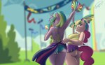 2014 anthro anthrofied blue_eyes butt cheerleader clothing duo equine female friendship_is_magic fur grin hair hi_res horn horse looking_at_viewer mammal multi-colored_hair my_little_pony outside panties pink_fur pink_hair pinkie_pie_(mlp) pom_poms pony purple_eyes purple_fur rainbow_hair skipsy skirt tails teeth twilight_sparkle_(mlp) underwear wig winged_unicorn wings
Rating: Questionable
Score: 46
User: lemongrab
Date: January 20, 2014