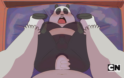 anal anal_penetration ankle_grab anthro anthro_on_anthro anthro_penetrated anthro_penetrating anthro_penetrating_anthro anus areola balls bareback bed belly blush butt dot_eyes duo erection first_person_view foreskin from_behind_position fur furniture genitals humanoid_genitalia humanoid_penis leg_grab legs_up logo looking_pleasured lying male male/male male_penetrated male_penetrating male_penetrating_male moobs narrowed_eyes nipples nude on_back on_bed open_mouth overweight overweight_anthro overweight_male penetration penile penile_penetration penis penis_in_ass sex simple_eyes spread_legs spreading stretched_anus teeth thick_thighs tongue tuft vein anukkyt cartoon_network we_bare_bears panda_(we_bare_bears) ralph_(we_bare_bears) bear giant_panda mammal sasquatch 2023 hi_res watermark