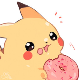 ambiguous_gender black_eyes black_markings blush_marks brown_markings crumbs crumbs_on_face dessert doughnut eating feral food holding_food holding_object looking_at_viewer markings nude open_mouth open_smile pastry pink_frosted_sprinkled_doughnut simple_background small_nose smile solo tail white_background yellow_body yellow_tail mon_ster_s nintendo pokemon generation_1_pokemon pikachu pokemon_(species) 1:1 colored colored_sketch digital_drawing_(artwork) digital_media_(artwork) shaded sketch