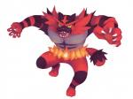 anthro black_body black_fur claws fur red_body red_fur simple_background solo teeth lowerkuo nintendo pokemon felid generation_7_pokemon incineroar mammal pokemon_(species) 2018 4:3 digital_media_(artwork)