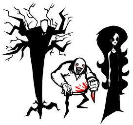back_tentacles black_clothing black_hair black_necktie black_suit black_tentacles blood blood_on_clothing blood_on_knife blood_on_topwear bodily_fluids clothing collarbone creepy_smile empty_eyes faceless_character faceless_humanoid faceless_male female female_humanoid group hair holding_knife holding_object knife long_hair male male_humanoid mouth_closed necktie not_furry pose simple_background size_difference smile standing suit teeth tentacles topwear trio white_background nanodude78 creepypasta jane_the_killer jeff_the_killer slenderman humanoid hi_res