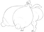 3_toes anthro big_breasts big_butt big_nipples breasts butt eyewear eyewear_only feet female glasses glasses_only huge_breasts huge_butt hyper hyper_breasts nipples non-mammal_breasts non-mammal_nipples nude solo toes wearing_glasses 5h4m3l355 undertale undertale_(series) alphys lizard reptile scalie 2021 hi_res