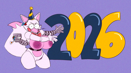 anthro areola barbell_piercing big_breasts blotchy_areola breasts cable cigarette exposed_endoskeleton eyelashes female fingers fluffy fluffy_tail fur genitals grey_body holidays huge_breasts long_eyelashes looking_at_viewer machine multicolored_body nipple_dip nipple_piercing nipples nude nude_anthro nude_female piercing pink_body pink_fur smoking smoking_cigarette solo tail thick_thighs vulva wearing_hat white_body white_fur wide_hips miobadders five_nights_at_freddy's five_nights_at_freddy's_2 new_year scottgames mangle_(fnaf) animatronic canid canine fox mammal robot 2025 digital_media_(artwork) hi_res