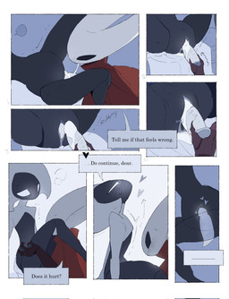 anthro bedroom biped black_body black_eyes blush blush_lines border bottomless bottomless_female bottomless_humanoid breath cloak clothed clothing detailed_background dialogue dildo dildo_in_vagina dildo_insertion duo empty_eyes eye_contact female female/female female_anthro female_humanoid genitals heart_symbol humanoid_on_anthro inside internal internal_vaginal looking_at_another looking_at_partner mouthless penetration red_cloak red_clothing sex sex_toy sex_toy_in_vagina sex_toy_insertion sitting speech_bubble talking_to_another talking_to_partner text toying_partner vaginal vaginal_penetration vulva white_body white_border white_eyes white_vulva x-ray_view justdog hollow_knight:_silksong hollow_knight_(franchise) team_cherry hornet_(hollow_knight) lace_(hollow_knight:_silksong) arthropod humanoid 2025 comic digital_drawing_(artwork) digital_media_(artwork) english_text hi_res