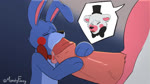 anthro anthro_on_anthro anthro_penetrated anthro_penetrating anthro_penetrating_anthro big_penis blue_body blue_fur bodily_fluids body_part_in_mouth bow_tie clothing cum cum_in_mouth cum_inside cum_on_face cum_on_tongue drinking drinking_cum duo ejaculation erection fellatio fur genital_fluids genitals hat headgear headwear huge_penis larger_male male male/male male_penetrated male_penetrating male_penetrating_male open_mouth oral oral_only oral_penetration orgasm penetration penile penile_penetration penis penis_in_mouth pink_body pink_fur sex shallow_penetration size_difference smaller_male smile swallowing throbbing throbbing_penis tongue tongue_out_blowjob top_hat white_body white_fur mandyfoxy five_nights_at_freddy's scottgames sister_location funtime_freddy_(fnafsl) puppet_bonnie_(fnafsl) bear lagomorph leporid mammal rabbit 16:9 2022 2d_animation animated digital_media_(artwork) hi_res no_sound short_playtime webm widescreen