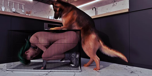 bestiality breasts cage collar doggystyle duo female feral feral_penetrating feral_penetrating_human from_behind_position fur genitals human_on_feral human_penetrated interspecies kitchen male male/female penetration penis realistic_feral sex trioami260 cd_projekt_red cyberpunk_2077 canid canine canis domestic_dog german_shepherd herding_dog human mammal pastoral_dog 3d_(artwork) 3d_animation animated digital_media_(artwork) hi_res short_playtime sound video
