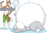 anthro belly belly_expansion big_belly bloated bodily_noises canid canine canis derived_sound_effect dialogue different_sound_effects duo eating english_text expansion extended_sound_effect falling_object feeding fit_to_fat food force_feeding forced fox fox_mccloud glurgle huge_belly hyper hyper_belly immobile lying male mammal marker_(artwork) morbidly_obese morbidly_obese_anthro morbidly_obese_male nintendo nom_(sound_effect) obese obese_anthro obese_male on_back onomatopoeia overweight overweight_anthro overweight_male prisonsuit-rabbitman rumbling_stomach sound_effect_variant sound_effects speech_bubble star_fox stuffing talking_to_another text traditional_media_(artwork) vowelless vowelless_vocalization weight_gain wolf wolf_o'donnell