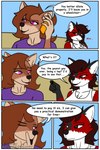 anthro border dialogue duo electronics female implied_incest male phone smug_face text tongue tongue_out white_border auriemoony canid canine fox mammal 2:3 absurd_res colored comic digital_drawing_(artwork) digital_media_(artwork) english_text hi_res