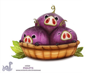ambiguous_gender basket beady_eyes black_eyes container eyes_closed feral fig food fruit group humor plant pun simple_background text visual_pun white_background young piper_thibodeau domestic_pig food_creature mammal suid suine sus_(pig) digital_media_(artwork) digital_painting_(artwork) painting_(artwork) url