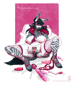 after_masturbation anthro anus areola armwear bodily_fluids breasts buttplug clitoral_hood clothing dialogue dildo female fishnet_armwear fishnet_clothing fishnet_legwear fur genital_fluids genitals hair hooves leaking legwear looking_at_viewer nipples nude pillow plug_(sex_toy) pussy_juice_leaking pussy_juice_on_sex_toy sex_toy simple_background sitting solo spread_legs spread_vulva spreading tail talking_to_viewer text urethra vaginal_fluid_string vaginal_fluids vaginal_fluids_on_hand vaginal_fluids_on_leg vaginal_fluids_on_vulva vaginal_fluids_puddle vibrator vulva lavasi equid equine mammal zebra digital_media_(artwork) english_text hi_res