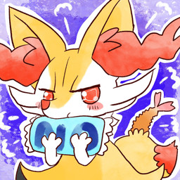 ambiguous_anthro ambiguous_gender anthro biped blue_background dipstick_tail food front_view holding_object holding_pillow looking_at_viewer markings narrowed_eyes no_pillow object_in_tail outline pillow pouting puffed_cheeks shrimp_(food) simple_background snout solo tail tail_markings yes-no_pillow annyui0611 nintendo pokemon braixen canid generation_6_pokemon mammal pokemon_(species) 1:1 2022 digital_drawing_(artwork) digital_media_(artwork) half-length_portrait hi_res japanese_description meme portrait translated_description