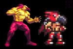 beak clothing hair legwear male pink_hair tights yellow_body yellow_skin dangermd earthbound_(series) fatal_fury garou:_mark_of_the_wolves king_of_fighters nintendo snk flying_man tizoc animal_humanoid avian avian_humanoid humanoid alpha_channel digital_media_(artwork) low_res pixel_(artwork)