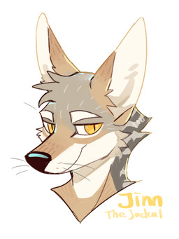 anthro black_nose brown_body brown_ears brown_fur cheek_tuft closed_smile countershade_face countershade_fur countershading eyebrows facial_tuft fur glistening glistening_nose grey_body grey_fur head_tuft male mouth_closed narrowed_eyes simple_background smile solo three-quarter_view tuft unsigned whiskers white_background white_body white_eyebrows white_fur white_inner_ear yellow_eyes asnnonaka jinn_(asnnonaka) canid canine canis jackal mammal 3:4 bust_portrait digital_media_(artwork) portrait