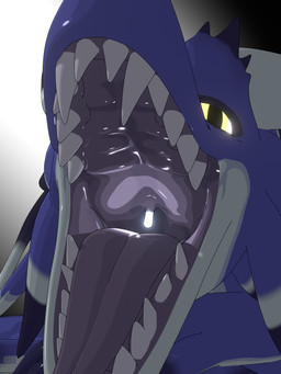 blue_body feral glowing glowing_eyes glowing_uvula imminent_vore looking_at_viewer lying lying_on_ground mouth_shot on_ground open_mouth smile smiling_at_viewer smirk smirking_at_viewer solo teeth teeth_showing tongue tongue_out uvula vore marvelouseyes mythology lunos dragon mythological_creature mythological_scalie scalie 3:4 3d_(artwork) blender_(artwork) blender_eevee_(artwork) digital_media_(artwork) hi_res