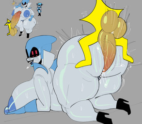 big_breasts big_butt big_penis breasts bubble_butt butt curvy_figure female genitals grey_background grey_body grey_skin huge_butt huge_penis hyper hyper_genitalia hyper_penis male penis simple_background voluptuous voluptuous_female kopokofiart deltarune undertale_(series) queen_(deltarune) the_original_starwalker 2025 absurd_res hi_res