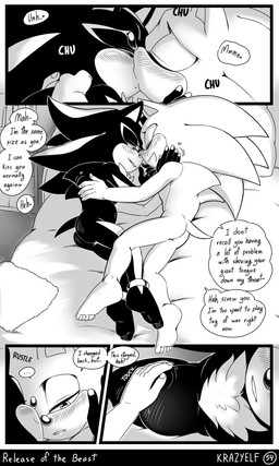 anthro bed bedroom blush blush_lines bodily_fluids body_blush butt butt_blush chest_tuft cuddling cum cum_inflation cum_inside cumflated_belly dialogue duo fluffy fluffy_chest furniture genital_fluids inflation kiss_on_lips kissing making_out male male/male pillow quills_(anatomy) speech_bubble text tuft krazyelf sega sonic_the_hedgehog_(series) shadow_the_hedgehog sonic_the_hedgehog eulipotyphlan hedgehog mammal 3:5 absurd_res black_and_white comic english_text hi_res monochrome