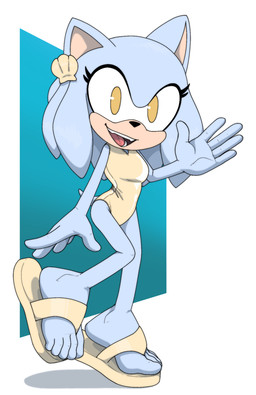 anthro clothing feet female female_anthro footwear gesture happy humanoid_feet one-piece_swimsuit plantigrade sandals shoes solo swimwear waving zimakum sega sonic_the_hedgehog_(series) honeydew_(lettuce) eulipotyphlan hedgehog mammal digital_drawing_(artwork) digital_media_(artwork) hi_res