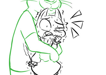 anthro bodily_fluids clothed clothing duo hug hugging_another hugging_from_behind male nervous shaking shivering shocked simple_background sweat sweatdrop teeth white_background inkyfrog disney zootopia anon anthro_anon fan_character percy_vison european_polecat mammal mustelid musteline true_musteline weasel 2017 digital_media_(artwork)