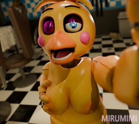 breasts camera female holding_breast holding_camera holding_object looking_at_viewer machine nipples nude one_eye_closed selfie selfie_pose sitting solo tongue tongue_out wink winking_at_viewer mirumimi five_nights_at_freddy's five_nights_at_freddy's_2 scottgames toy_chica_(fnaf) humanoid robot robot_anthro robot_humanoid 3d_(artwork) digital_media_(artwork) hi_res