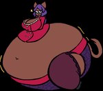 belly big_belly big_breasts big_butt black_outline breasts brown_tail butt cleavage clothed clothing eyewear female footwear glasses hair hands_behind_back heart_symbol huge_belly huge_breasts huge_butt hyper hyper_belly hyper_butt hyper_pear legwear lidded_eyes looking_at_viewer midriff monobutt morbidly_obese morbidly_obese_female morbidly_obese_humanoid navel obese obese_female obese_humanoid outline overweight overweight_female overweight_humanoid panties pear-shaped_figure purple_hair shoes smile smiling_at_viewer solo tail thigh_highs underwear wearing_glasses wide_hips honeyswells suki_(milkybody) animal_humanoid cat_humanoid felid felid_humanoid feline feline_humanoid humanoid mammal mammal_humanoid 2022 absurd_res alpha_channel digital_drawing_(artwork) digital_media_(artwork) hi_res