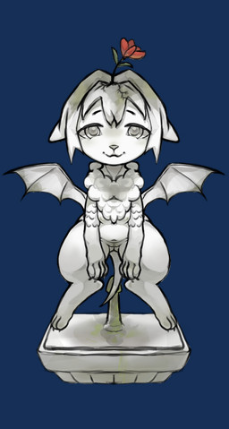 breasts dildo feet female genitals hair improvised_dildo improvised_sex_toy nipples nude sculpture sex_toy simple_background smile solo statue tail transparent_background wings linye arknights hypergryph studio_montagne the_questioning_statue_(arknights) canid canine canis domestic_dog gargoyle hybrid mammal alpha_channel digital_drawing_(artwork) digital_media_(artwork) full-length_portrait hi_res portrait